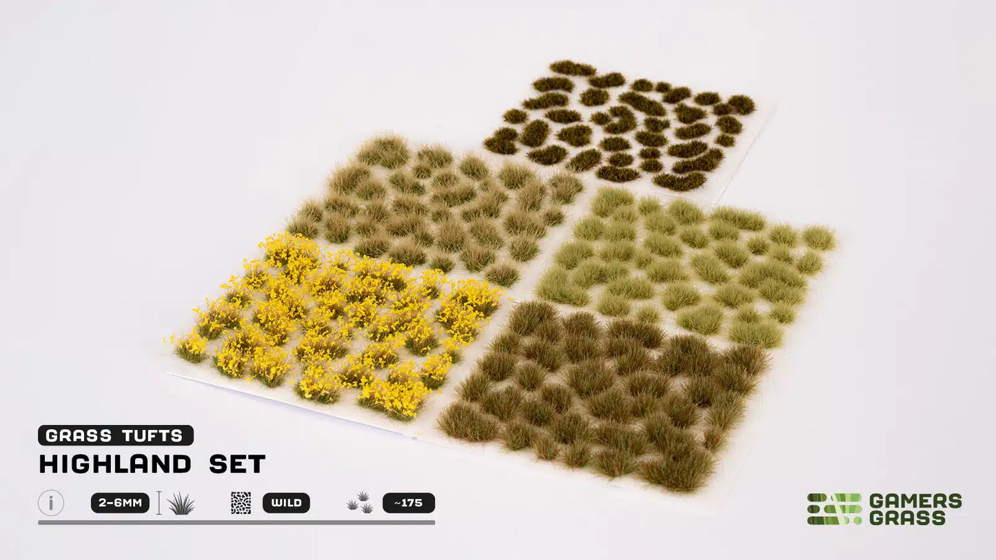 Grass Tuft Set: Highland Tuft Set- Wild