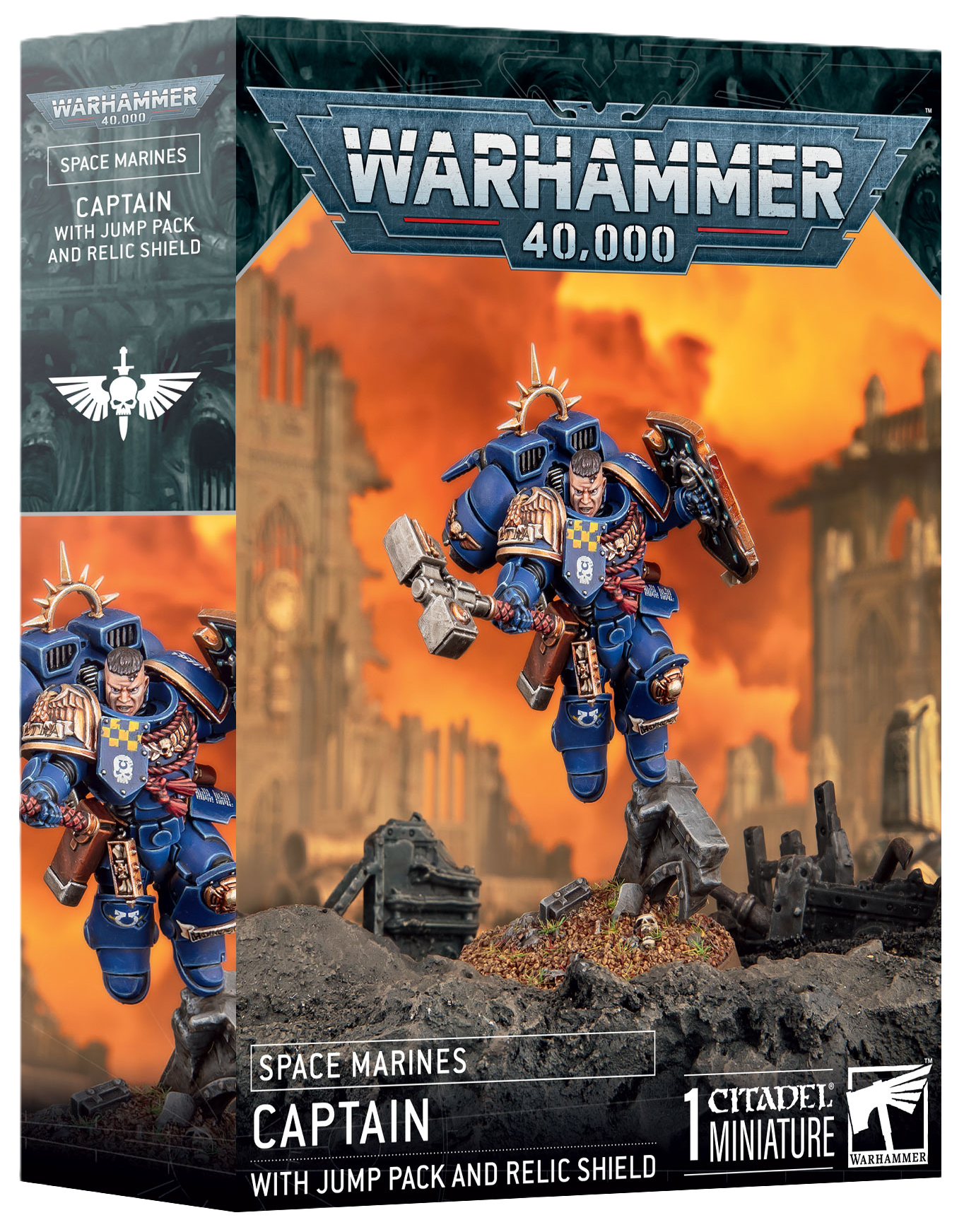 Space Marines: Captain with Jump Pack and Relic Shield