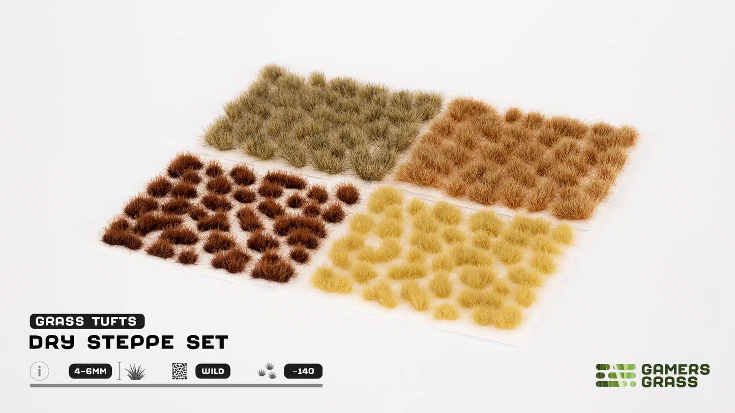 Grass Tuft Set: Dry Steppe Set- Wild